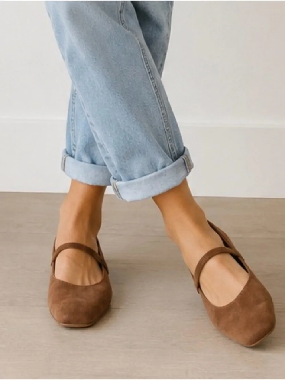Marc Fisher Chestnut Suede Mary Jane Flats